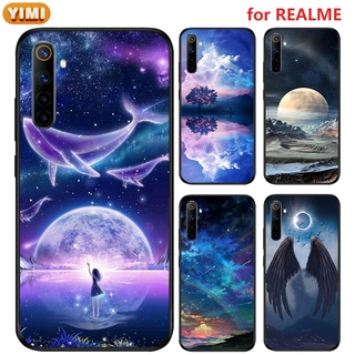 เคส realme 11 5 5S 5I 6I pro plus 4G 5G  7 6 7i C17 pro plus 4G 5G  โทรศัพท์มือถือลายการ์ตูน Night Sky สําหรับ