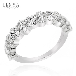 Lenya Jewelry  แหวนเงินแท้ ประดับด้วย Cubic Zirconia ดีไซน์แบบฝังเพชรเต็มหน้านิ้ว