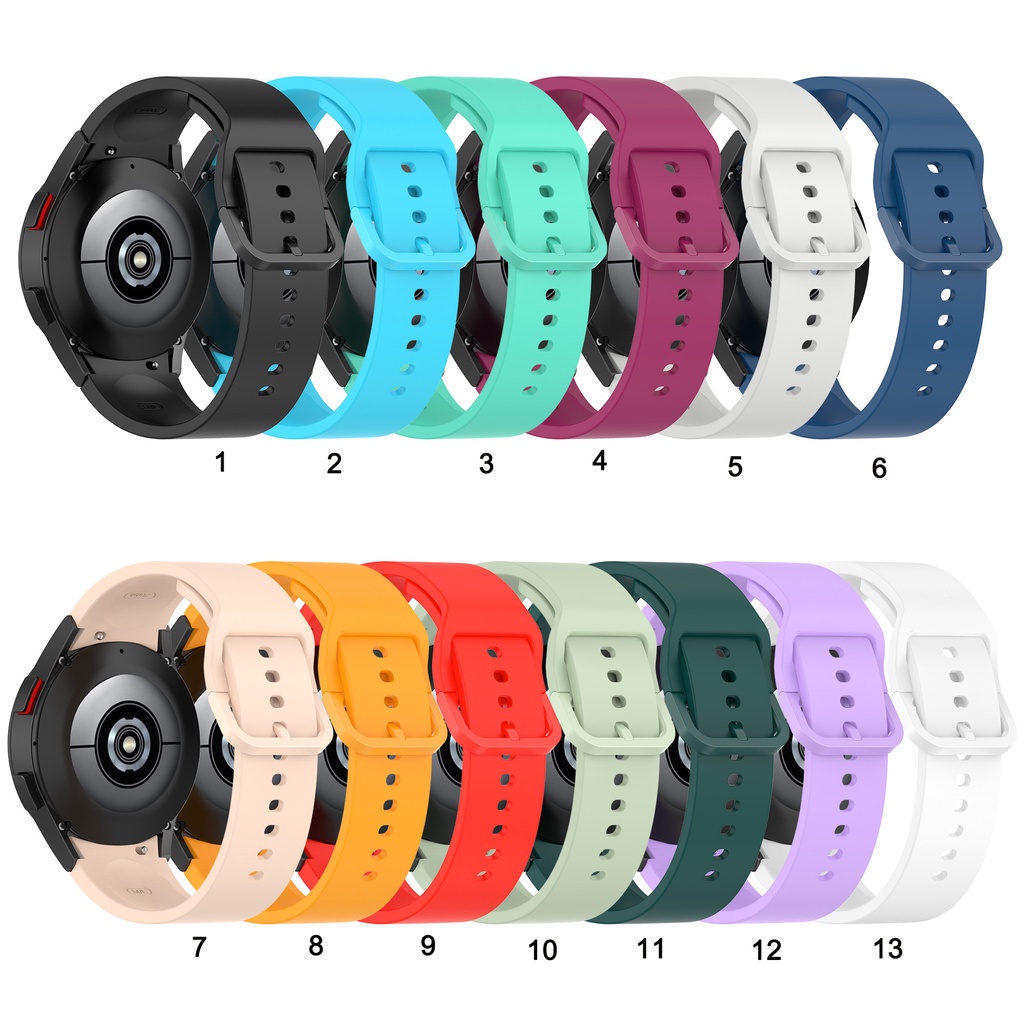 สายซิลิโคนสําหรับ Samsung galaxy watch 7 6 5 4 FE Watch7 Watch5 Pro Watch6 watch4 classic 42 มม.46 มม.40 มม.44 มม.43 มม.47 มม.นาฬิกาสร้อยข้อมือกีฬา