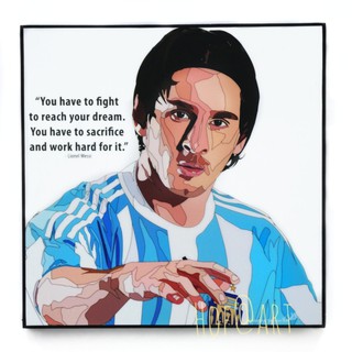 Lionel Messi #5 ลีโอเนล เมสซี่ ​Barcelona บาร์เซโลน่า อาร์เจนตินา รูปภาพ​ติด​ผนัง​ pop art ฟุตบอล​ กรอบรูป​​ รูปภาพ