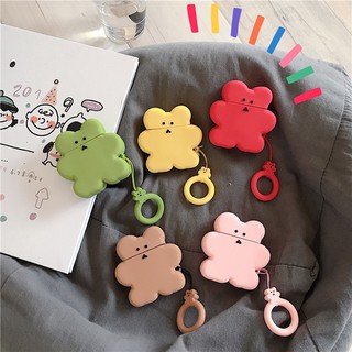 เคสซิลิโคนลายการ์ตูนหมีน่ารักสำหรับ Airpods 1 2 pro case cartoon bear biscuit