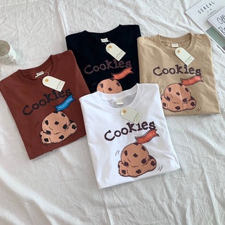 Sugarbeetshop | F35 Cookies Chocolate 🤍 เสื้อโอเวอร์ไซต์ oversize เสื้อยืดผ้า cotton