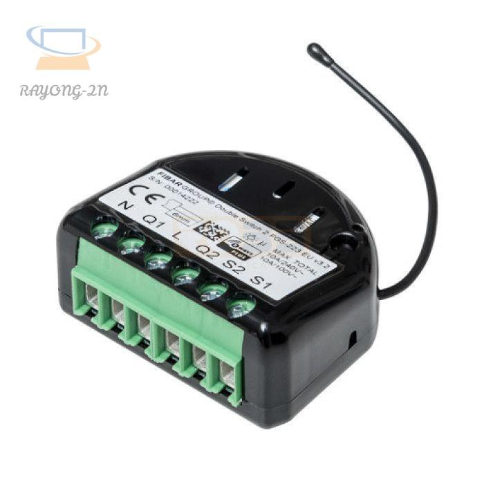 FIBARO Double Switch อุปกรณ์รีเลย์ ใช้สำหรับเปิด - ปิดอุปกรณ์ไฟฟ้า รองรับคลื่น Z Wave 921.4 MHz