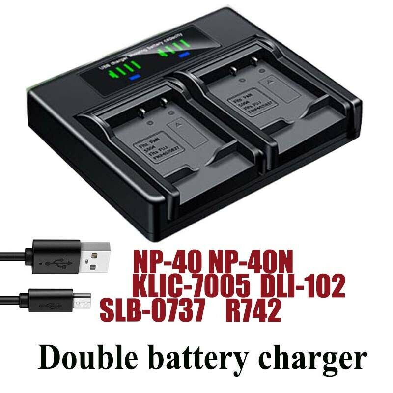 เครื่องชาร์จแบตเตอรี่คู่สําหรับ Fujifilm NP-40 BC-40N Z1 Z1 ซูม Z2 Z3 ซูม Z5fd