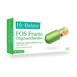 [จัดส่งเร็วใน 24 ชม.] Hi-Balanz FOS FructoOligosaccharides เอฟโอเอส ฟรุคโตโอลิโกแซคคาไรด์ 1 กล่อง 30 แคปซูล