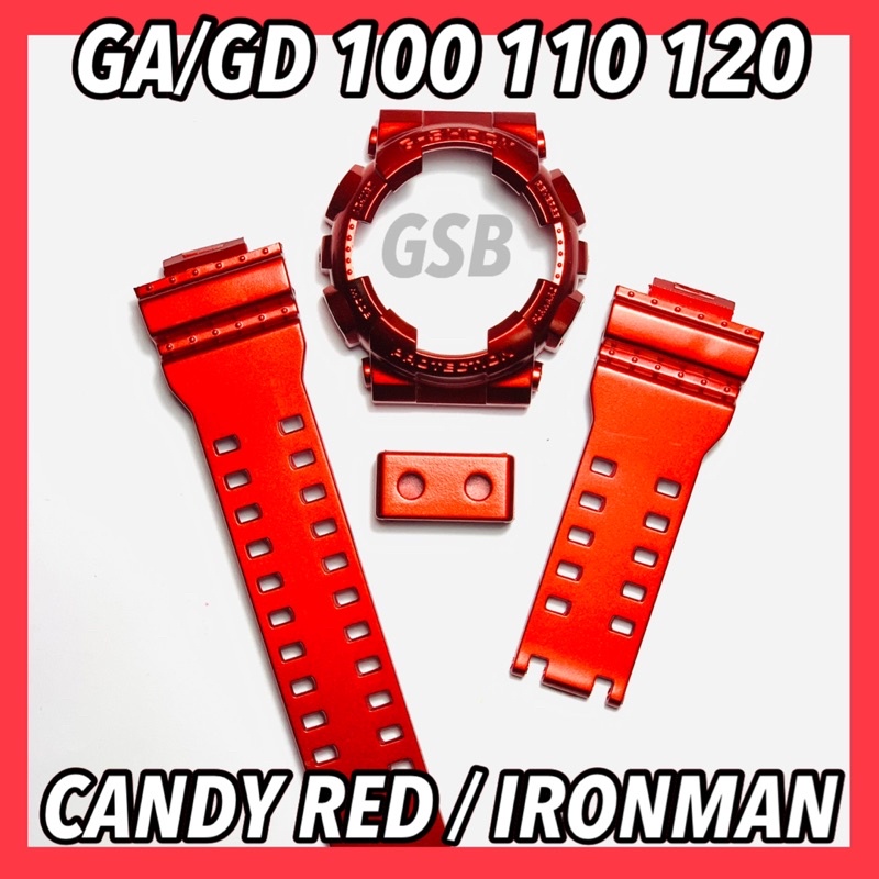 RM99 เท่านั้น! BNB GA100 GA110 GA120 GD100 GD110 GD120 / GLOSSY CANDY RED BAND & BEZEL / TALI JAM CU