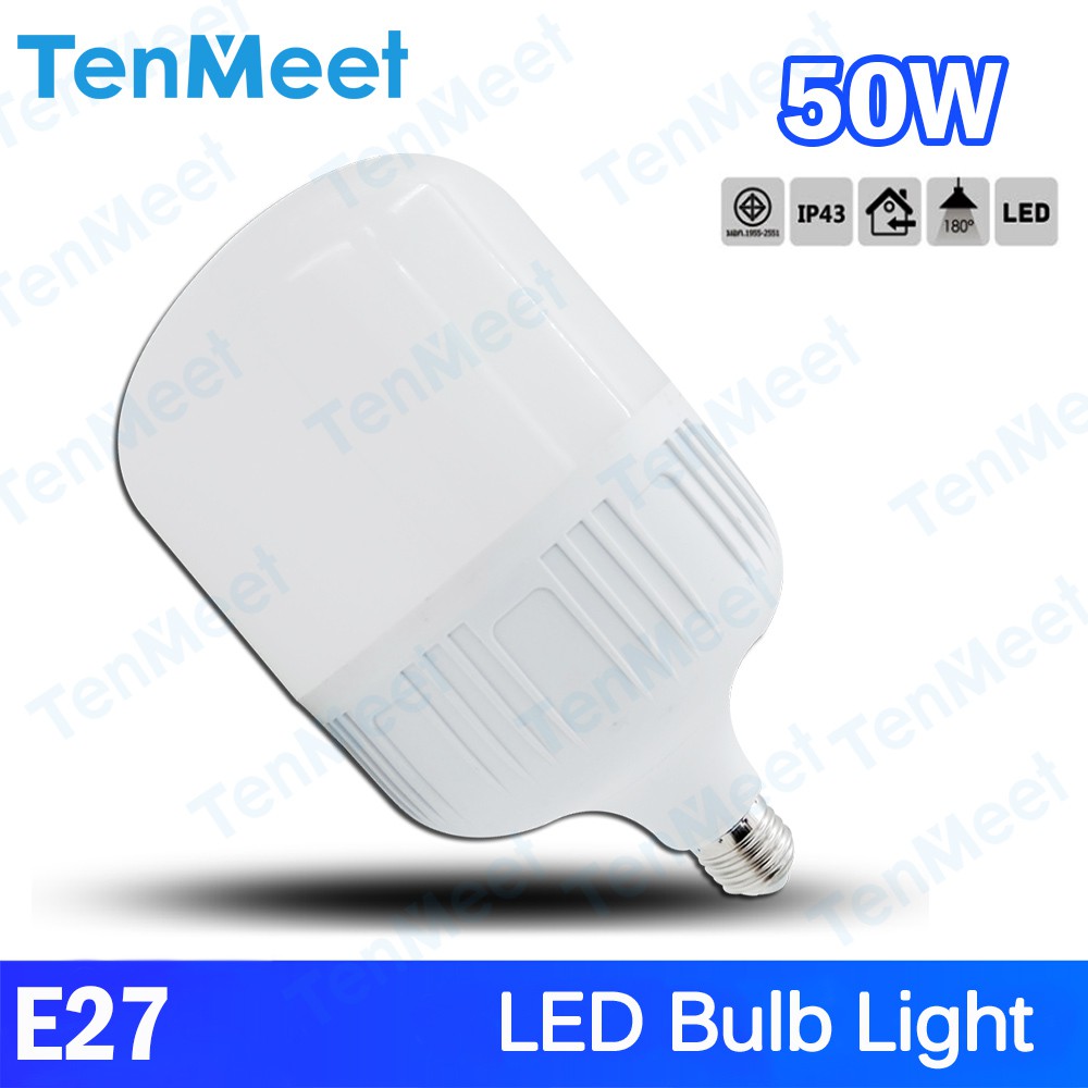 Ciwolf Mall TenMeet หลอดไฟLED HighBulb 50W แสงขาว Light หลอดไฟขั้วE27 50W แสงขาว - รูปที่ 2