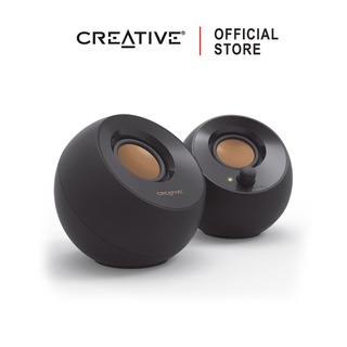 CREATIVE PEBBLE BLACK (สีดำ) ลำโพง 2.0 ดีไซน์สวย