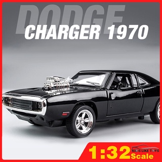 Klt โมเดลรถบังคับวิทยุ 1:32 Fast &amp; Furious 7 Dodge Charger 1970 โลหะอัลลอย ของเล่นสําหรับเด็กผู้ชาย