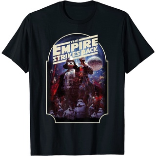 เสื้อยืดผ้าฝ้ายพิมพ์ลายแฟชั่น เสื้อยืด พิมพ์ลายโปสเตอร์ Star Wars The Empire Strikes สไตล์วินเทจ