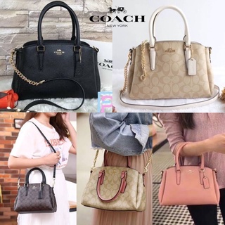 COACH MINI SAGE CARRYALL IN SIGNATURE CANVAS 9”🔥งาน outlet