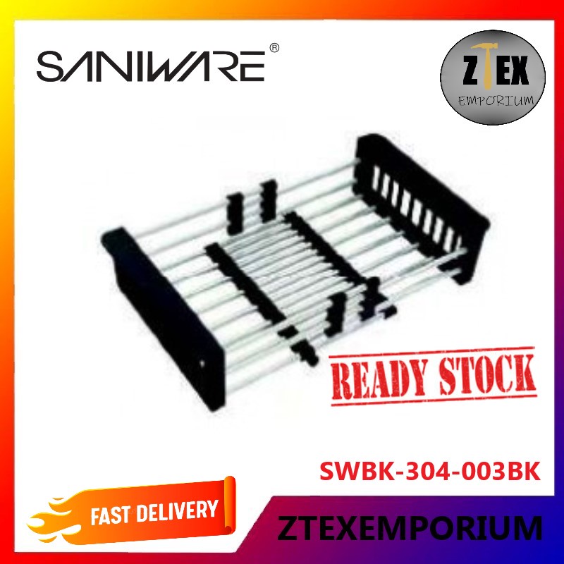 SANIWARE ตะกร้าระบายน้ํา SWBK-304-003BK