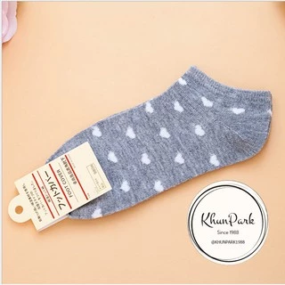 🐳ถุงเท้าญี่ปุ่น 🐳หุ้มข้อ ลายหัวใจ พาสเทล ลายทาง Unisex 1 คู่ใส่ได้ทั้งหญิง/ชาย kp99