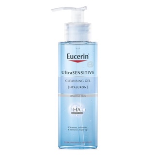 Eucerin Ultrasensitive Hyaluron Cleansing Gel ยูเซอริน เจลล้างหน้า ไม่ทำให้ผิวแห้งตึง ปราศจากน้ำหอม ขนาด 200 ml 19232