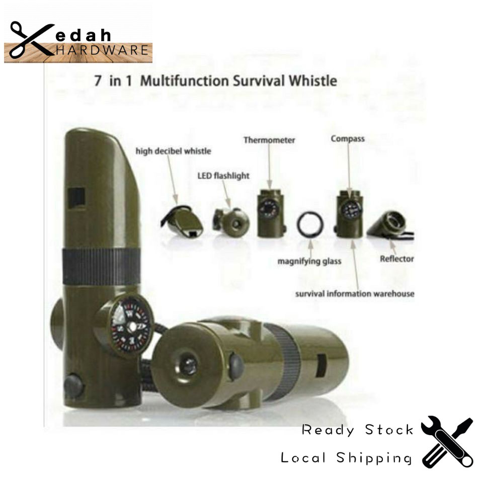 7 in 1 Jungle Tracking Camping Survival ชุดเครื่องมือ