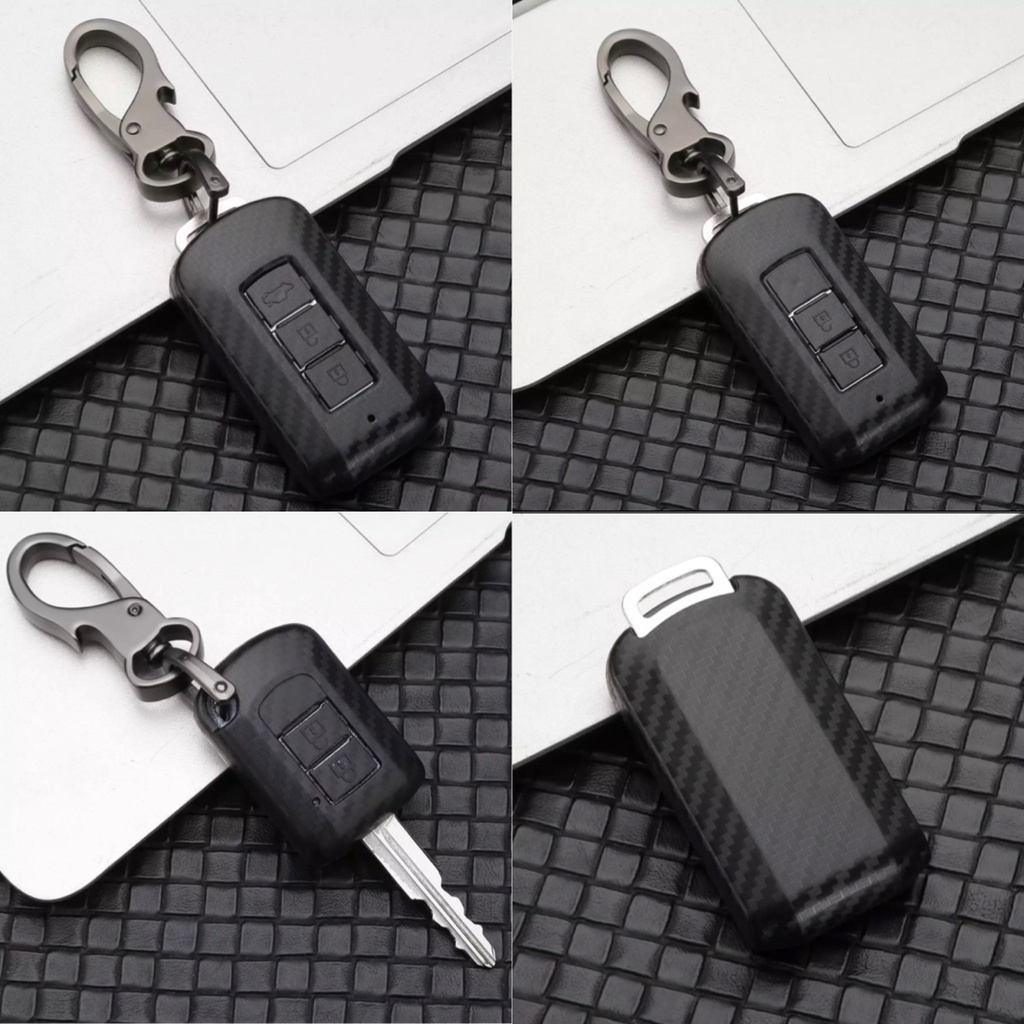 เคฟล่าเคสกุญแจรถ MITSUBISHI ทุกรุ่น พร้อม พวงกุญแจรถยนต์ pajero expander triton mirage attrage ABS ready stock