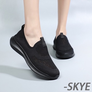 SKYE รองเท้าผ้าใบสีดำผู้หญิง ขนาด35-41 รองเท้าตาข่าย แฟชั่น