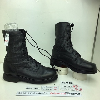 รองเท้าคอมแบท Combat shoes รองเท้าคอมแบททหาร หนังสีดำ สภาพดี ทรงสวย มือสอง คัดเกรด ของนอก เกาหลี