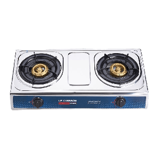 LE CUISSON เตาแก๊สสแตนเลสหัวคู่ เตาแก๊ส 2 หัว เตาแก๊สหัวทองเหลือง Dual Heads Gas Stove