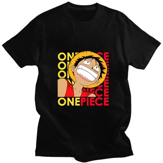 [100% Cotton] เสื้อยืดแขนสั้น ผ้าฝ้าย 100% พิมพ์ลายการ์ตูนอนิเมะ One Piece Roronoa Zoro Luffy ทรงหลวม แฟชั่นฤดูร้อน สําห