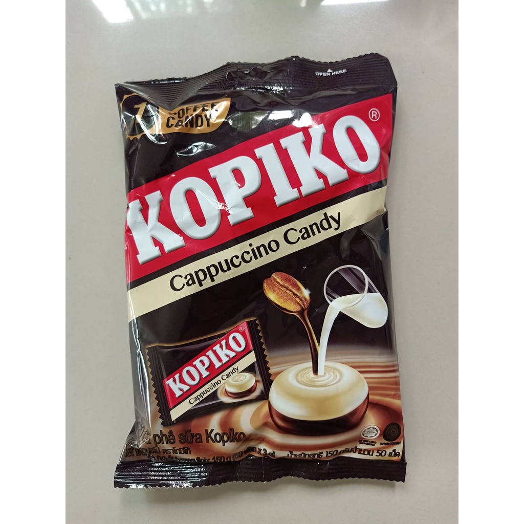 โกปิโก้ ลูกอมกาแฟ รสกาแฟ ลูกอมรสคาปูชิโน่ 50 เม็ด Kopiko Cappuccino Candy 50pcs