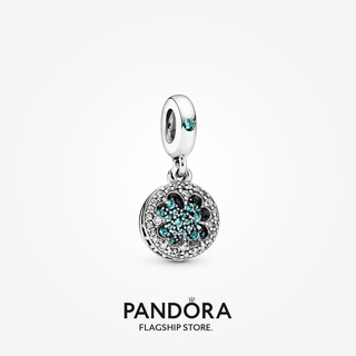 Pandora จี้ใบโคลเวอร์สี่แฉกนําโชค ของขวัญวันเกิด สําหรับสุภาพสตรี p825