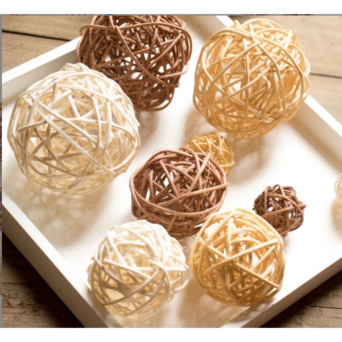 DOD ของเล่นหนูแฮมเตอร์ ลูกบอลหวาย ของเล่นนก ของเล่นลูกบอลหวาย พร้อมส่ง - รูปที่ 6