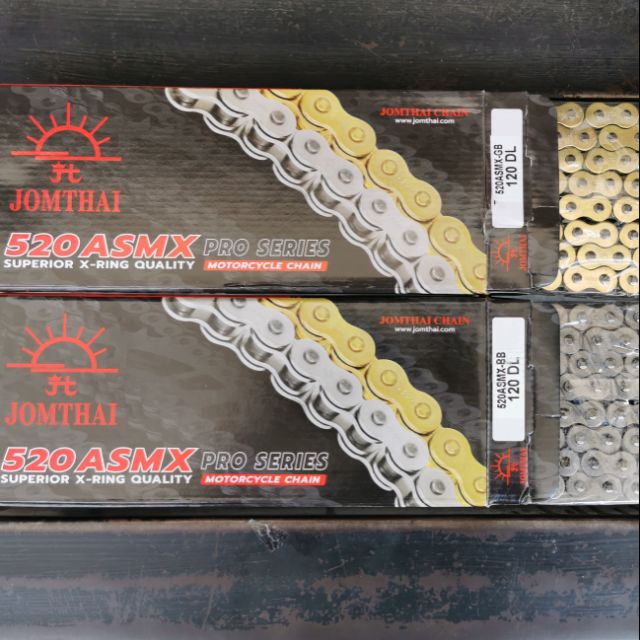 โซ่520 Jomthai ASMX PRO-SERIES X-RING สีดำ/ทอง