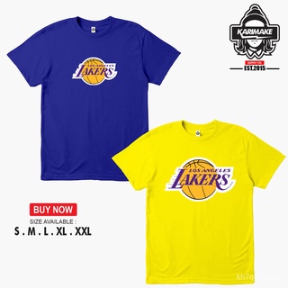 เสื้อยืดคอกลมLos ANGELES LAKERS LAKERS Basketball T-Shirt LAKERS NBA T-Shirt - KarimakefromS-3XL