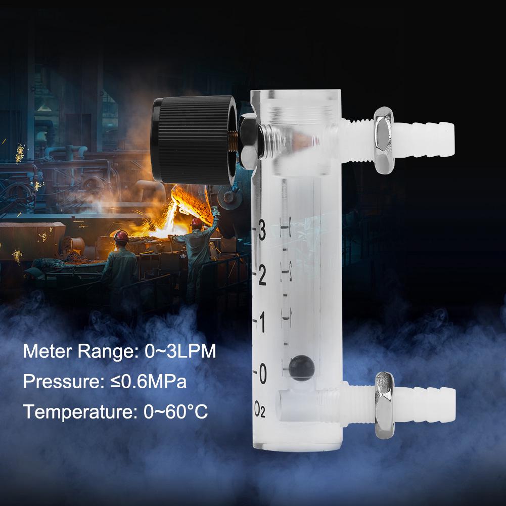 lzq - 2 0-3 lpm flow meter มิเตอร์ควบคุมการไหลของออกซิเจน/อากาศ/ก๊าซ