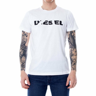 เสื้อยืดคอกลม แขนสั้น ผ้าฝ้าย ลาย Diesel Diego Brok สีขาว สําหรับผู้ชาย