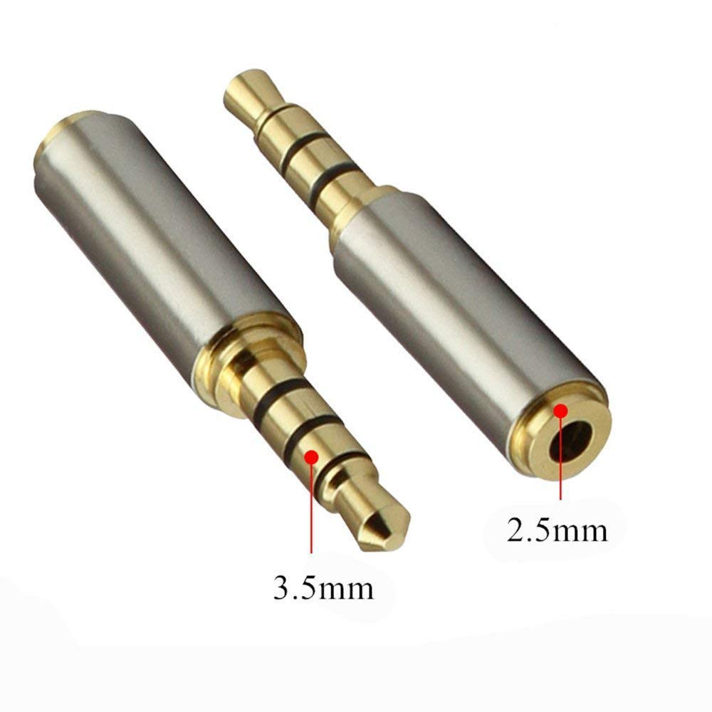 อะแดปเตอร์แปลงหัวต่อสายสัญญาณ Gold Plated 3.5mm(1/8 inch) Male to 2.5mm Stereo Audio Headphone Adapt