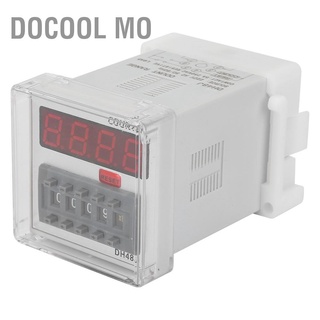 Docool Mo DH48J 220VAC Digital Counter Relay LED Display 1-999900 8-Pin