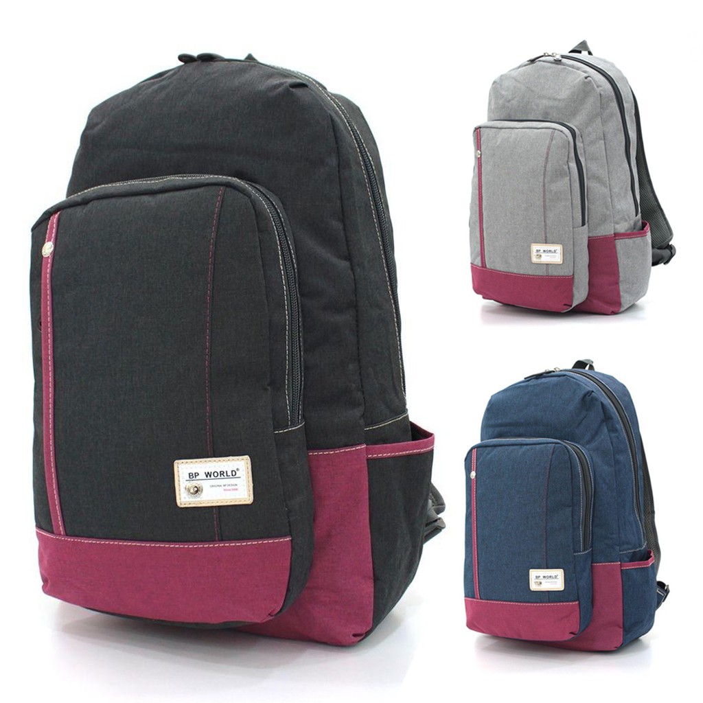 BP WORLD กระเป๋าเป้ รุ่น FINO P1408 มีให้เลือก3สี ได้แก่ สีดำ,เทา,น้ำเงิน