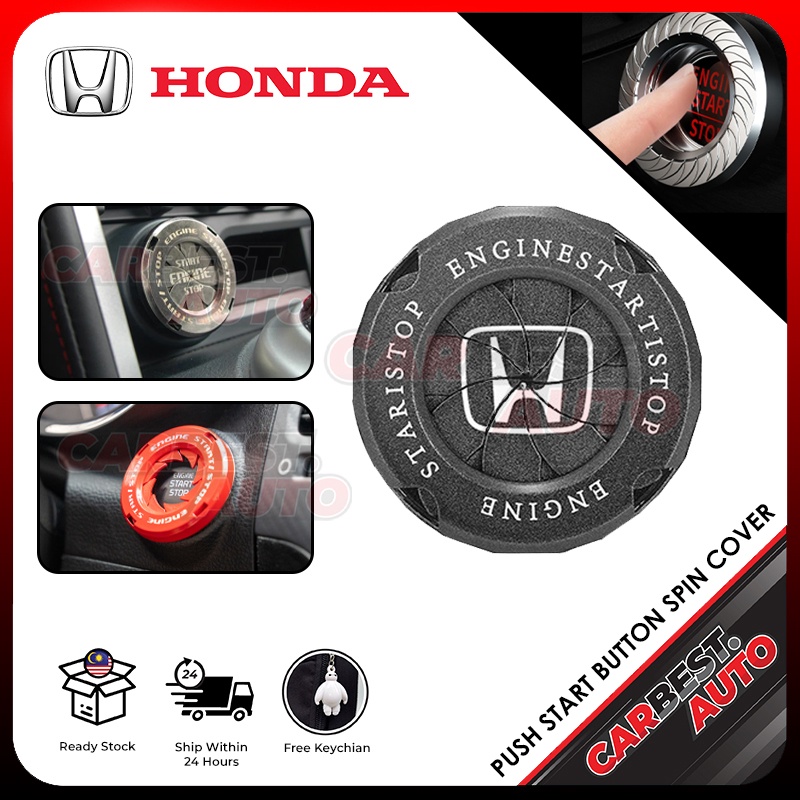 Honda รถเครื่องยนต์ Push Start สวิตช์ปุ่มหยุด ฝาครอบหมุน รถจักรยานยนต์ City Civic WRV CR-V HR-V BR-V