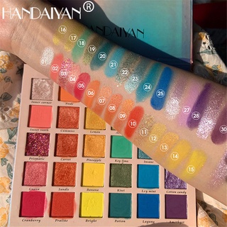 Handaiyan อายแชโดว์พาเลท 30 สีเครื่องสําอางสําหรับแต่งหน้า