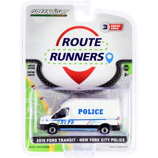 Greenlight 1/64 Route Runners Series 3 - 2015 Ford Transit - New York City Police 53030