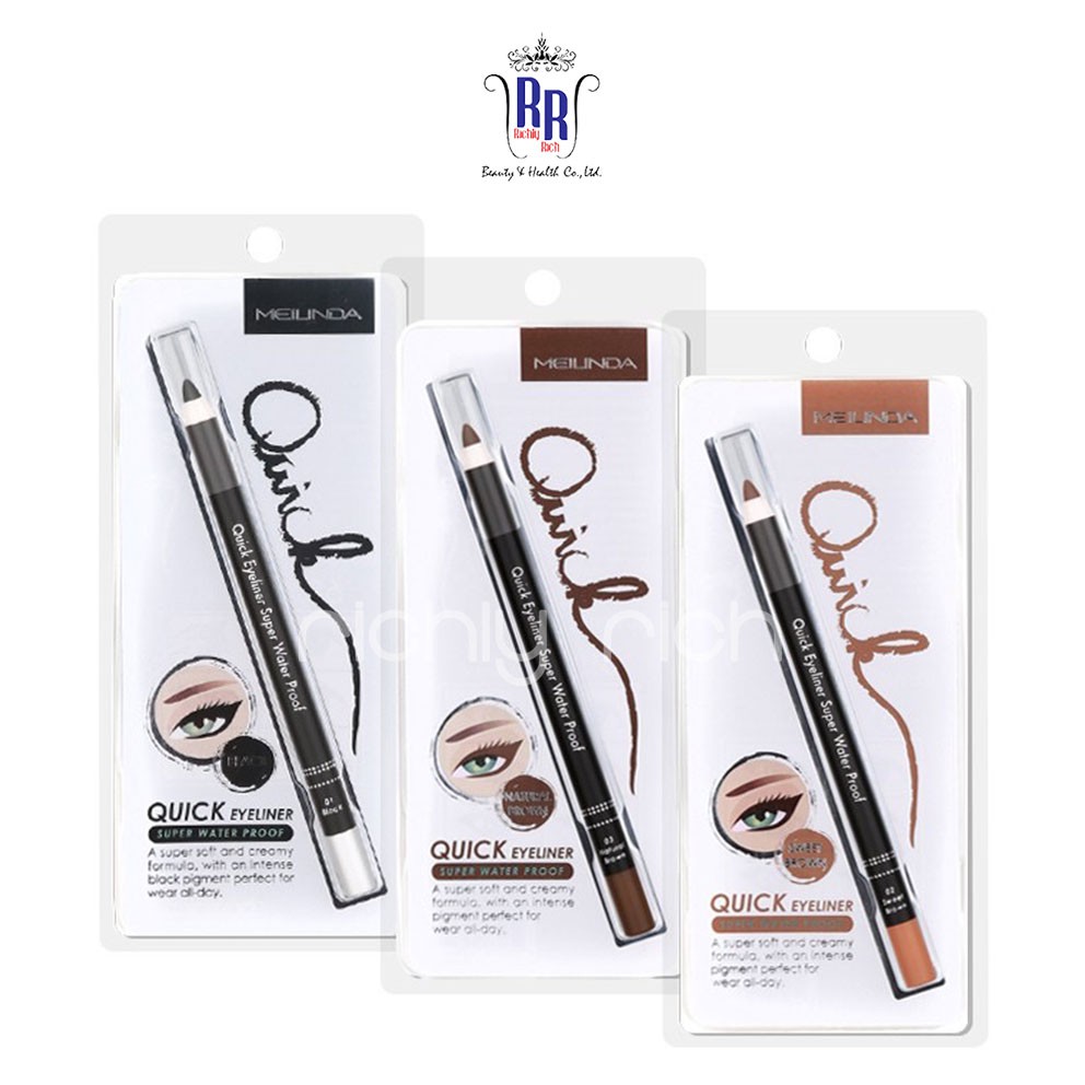 🔸แท้|ส่งไว🔸MEI LINDA อายไลเนอร์ กันน้ำ Quick Liner Super Waterproof  ดินสอเขียนขอบตา เนื้อนิ่ม เมลินดา ริชชี่ริชบิวตี้