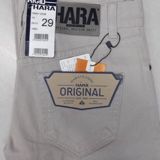 Hara Jeans ทรงกระบอก สีครีม เอว 28 - 36