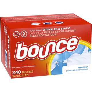 Bounce Fresh Linen Scented Fabric Softener Dryer Sheets ขนาดกล่อง 240ชิ้น