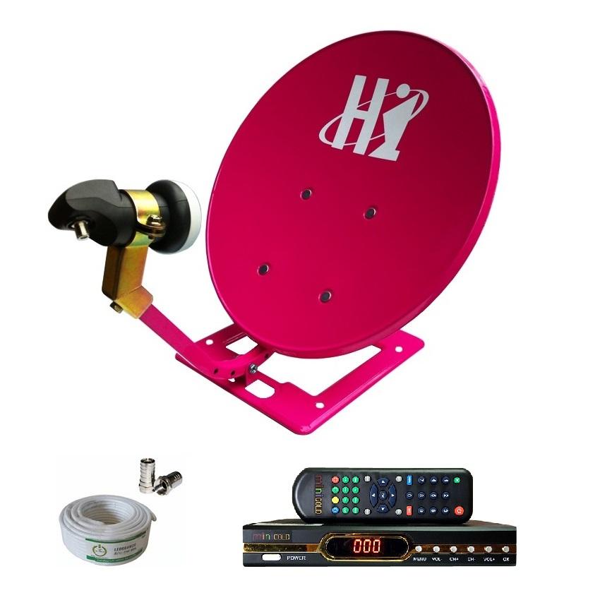 GMM Z ชุด จานดาวเทียม แบบตั้งพื้น 35ซม. มีหัว LNB + สาย 10 เมตร + GMM Smile HD กล่องรับดาวเทียม ดูบอลได้จากช่อง PPTV