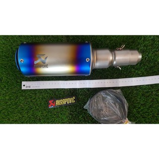 ปลายท่อ Akrapovic สีไทเท คอ 2 นิ้ว งานดี เสียงดี