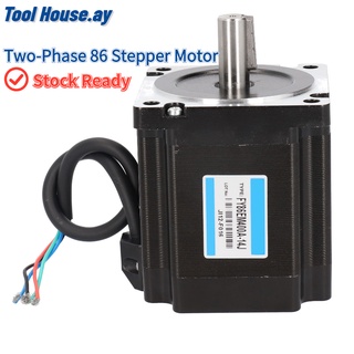 [คลังสินค้าใส] [สองเฟส 86 สเต็ปเปอร์มอเตอร์] NEMA34 2 Phase 86 Stepper Motor 1.8° Step Angle 6Nm High Torque Keyway Type FY86EM400A‑14J