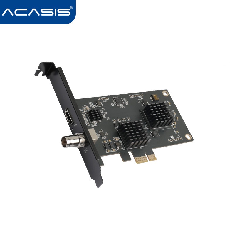 Acasis การ์ดจับภาพเกม PCIe HDMI SDI 4K60fps 2k144HZ 4K60HZ HDR10 สําหรับระบบ Windows Mac Linux PS5 P