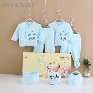 Dreamcradle ชุดเสื้อเชิ้ต ผ้าฝ้าย แขนยาว และกางเกง สําหรับเด็กทารก