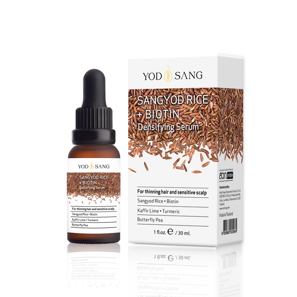 [Clearance Sale] YODSANG SANGYOD RICE + BIOTIN Densifying Serum  โทนิคเซรั่มข้าวสังข์หยด สูตรเพิ่มไบโอติน ลดผมร่วง 30ml