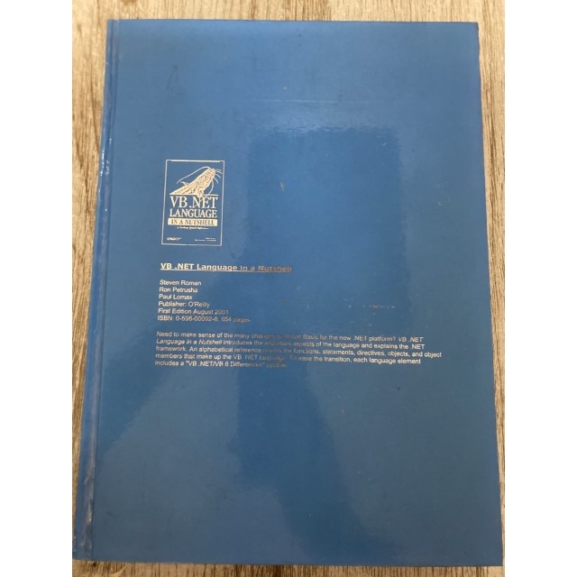 หนังสือมือสอง Textbook ราคาถูก VB.NET Language in a Nutshell 1st Edition *ถ่ายเอกสาร ปกอ่อน
