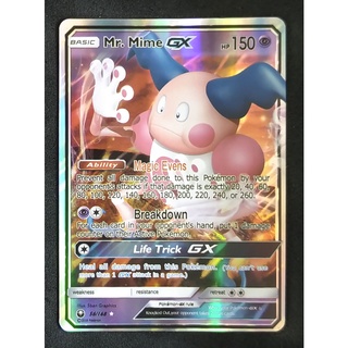 Mr Mine GX Card 56/168 บาร์เรียด Pokemon Card Gold Flash Light (Glossy) ภาษาอังกฤษ