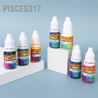 Pisces317 หมึกสักกึ่งถาวร 10 มล. 7 สี สําหรับผู้เริ่มต้น