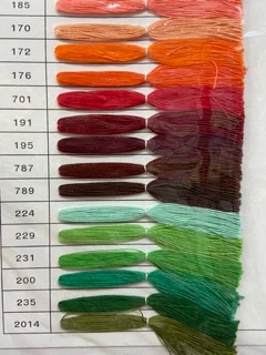 ด้ายมุกมัน ถักริมผ้าเช็ดหน้า วีนัส เบอร์70 (5กรัม) สีเยอะ!! พร้อมส่ง!!!!